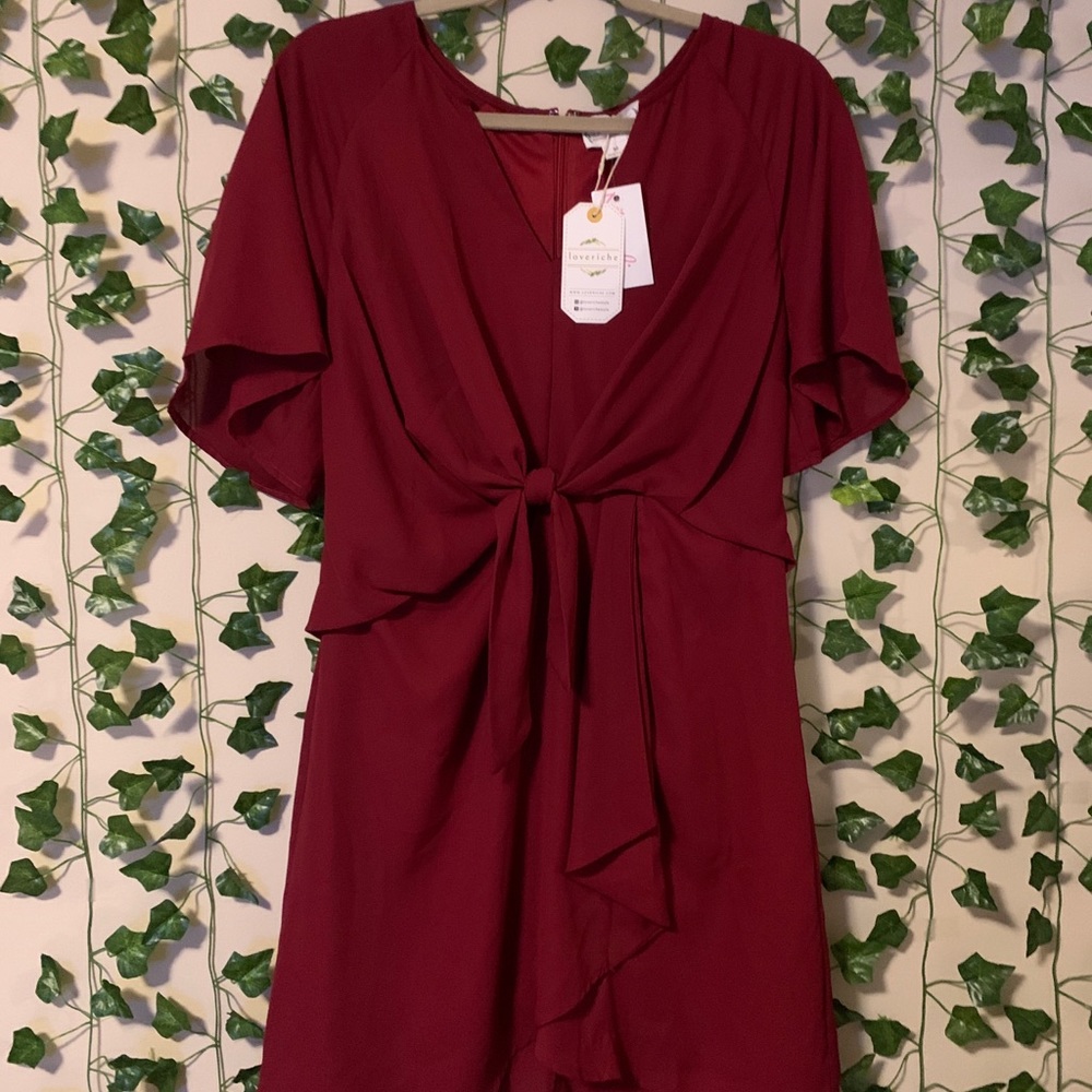 **NWT** Loveriche Deep Red Dress M